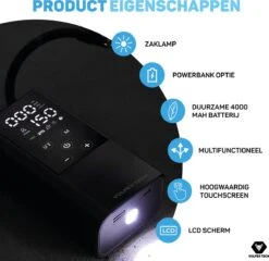 Vulpes Tech® 6-in-1 Compressor Bandenpomp - Elektrische Fietspomp Met Touchscreen - Voor Auto, Scooter, Fiets, Bal En Luchtbed - Inclusief 7 Opzetstukken, Zaklamp & Reistas 17 Vulpes Tech® 6-in-1 Compressor Bandenpomp - Elektrische Fietspomp Met Touchscreen - Voor Auto, Scooter, Fiets, Bal En Luchtbed - Inclusief 7 Opzetstukken, Zaklamp & Reistas -Makita || Merkloos || Stanley Verkoopwinkel 1200x1166 8