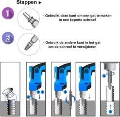 Schroefverwijderaar - Schroef Verwijder Set - Uitboorset 4-delig - HSS 4341 Set - Borenset Bitset -Makita || Merkloos || Stanley Verkoopwinkel 1200x1167 13