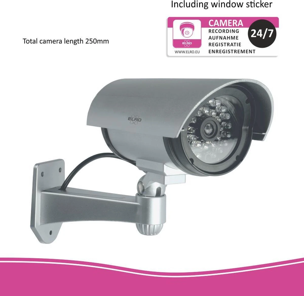 ELRO CDB25S-2 Outdoor Dummy Camera Met LED's - 2 Pack 4 ELRO CDB25S-2 Outdoor Dummy Camera Met LED's - 2 Pack - Afbeelding 4