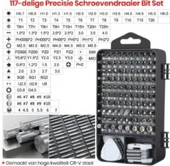 Brute Strength - 117 Delige Precisie Schroevendraaierset Magnetisch - Gereedschapset- Schroevendraaiers Klein - Bitset Met Torx - Cadeau Voor Man -Makita || Merkloos || Stanley Verkoopwinkel 1200x1169 1