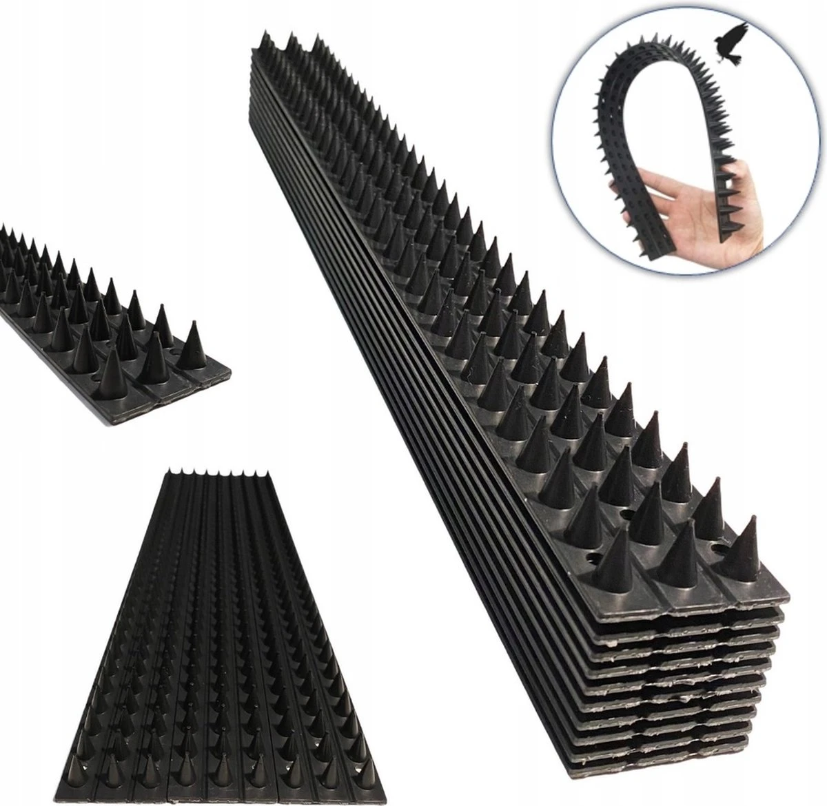 Merkloos TOPEQ Zwarte Anti-klimstrip - Anti Inbraak - Tegen Katten , Vogels - 10 Stuks 50cm ( 5meter ) - Overklimbeveiliging - Katten Verjagen - Prikka Strip - Hekpunten - Vogelpinnen 1 Merkloos TOPEQ Zwarte Anti-klimstrip - Anti Inbraak - Tegen Katten , Vogels - 10 Stuks 50cm ( 5meter ) - Overklimbeveiliging - Katten Verjagen - Prikka Strip - Hekpunten - Vogelpinnen