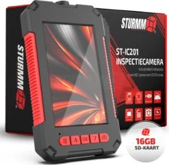 STURMM® ST-IC201 - Industriële Endoscoop Met Enkele Camera - Professionele Inspectiecamera - 4.3 INCH Display - Inclusief Gratis 16GB Micro SD - 5 Meter Kabel