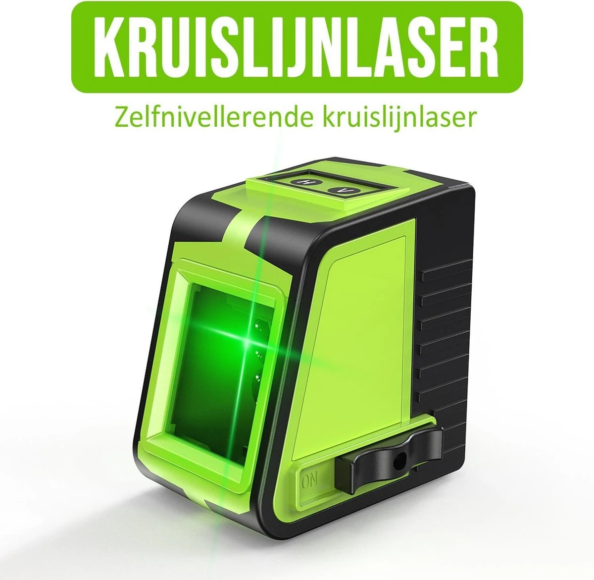 Kruislijnlaser - Groene Laser - Magnetisch Op Te Hangen - Bouwlaser- Waterpas 1 Kruislijnlaser - Groene Laser - Magnetisch Op Te Hangen - Bouwlaser- Waterpas