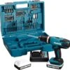 Makita HP457DWE10 Klopboor-/Schroefmachine -18 V - Met 74-Delige Accesoireset
