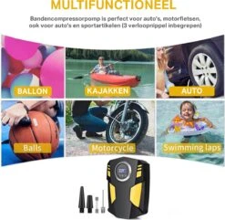 TRANSNECT Compressor Bandenpomp – Luchtcompressor – Elektrische 12V - 35 L/Min - 100psi - Draagbaar - Voor Auto, Motorfiets -Makita || Merkloos || Stanley Verkoopwinkel 1200x1173 13