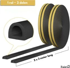 Tochtstrips Voor Deuren – 6 Meter Rol – Zwart – Tochtband Zelfklevend - D-profiel - Tochtstopper – Tochtband - Tochtstrip Deur – Deurborstel – Tochtstrip Raam – Tochtborstel – Tochtwering -Makita || Merkloos || Stanley Verkoopwinkel 1200x1173 21