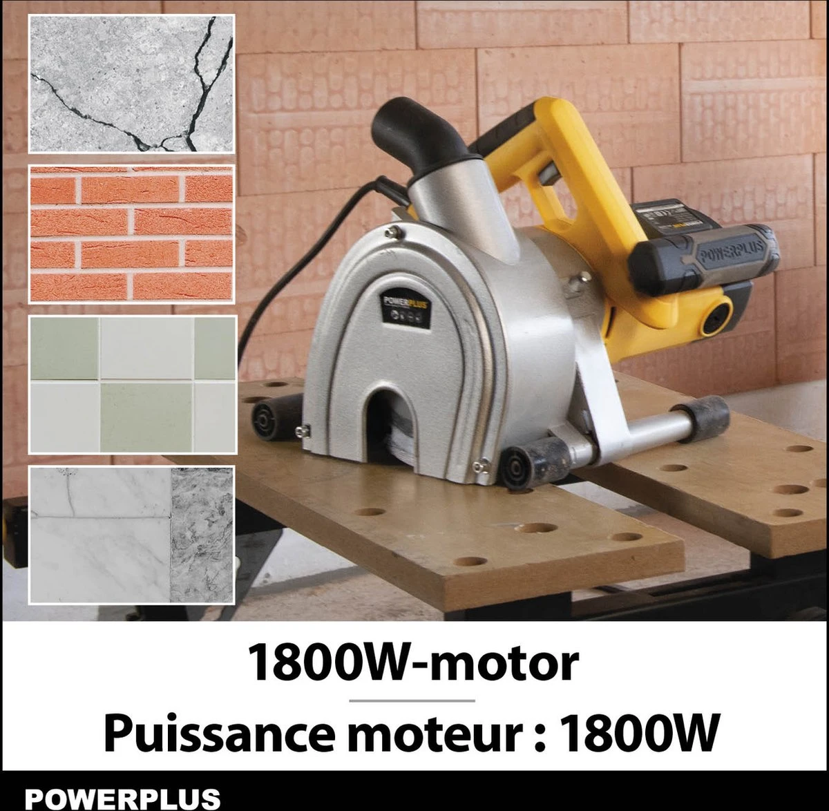 Powerplus POWX0650 Muurfrees - Sleufmachine - Sleuvenfrees - 1800W - 2x Ø150mm - Softstart - Zaagbladen Verstelbaar - Incl. Gereedschapskoffer, 2 Diamantzaagbladen En Stofzuigadaptor 4 Powerplus POWX0650 Muurfrees - Sleufmachine - Sleuvenfrees - 1800W - 2x Ø150mm - Softstart - Zaagbladen Verstelbaar - Incl. Gereedschapskoffer, 2 Diamantzaagbladen En Stofzuigadaptor - Afbeelding 4