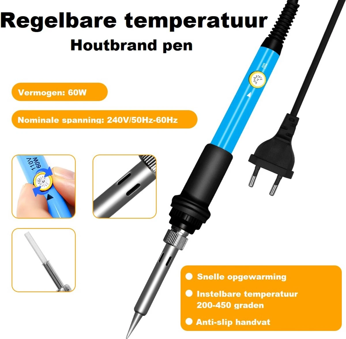 Houtbrander Set 118-delig - Pyrografie - Houtbrander Set - Complete Set - Met Accessoires, Opzetstukken, Sjablonen, Opbergetui, Hout, Potloden, Handschoenen 5 Houtbrander Set 118-delig - Pyrografie - Houtbrander Set - Complete Set - Met Accessoires, Opzetstukken, Sjablonen, Opbergetui, Hout, Potloden, Handschoenen - Afbeelding 5