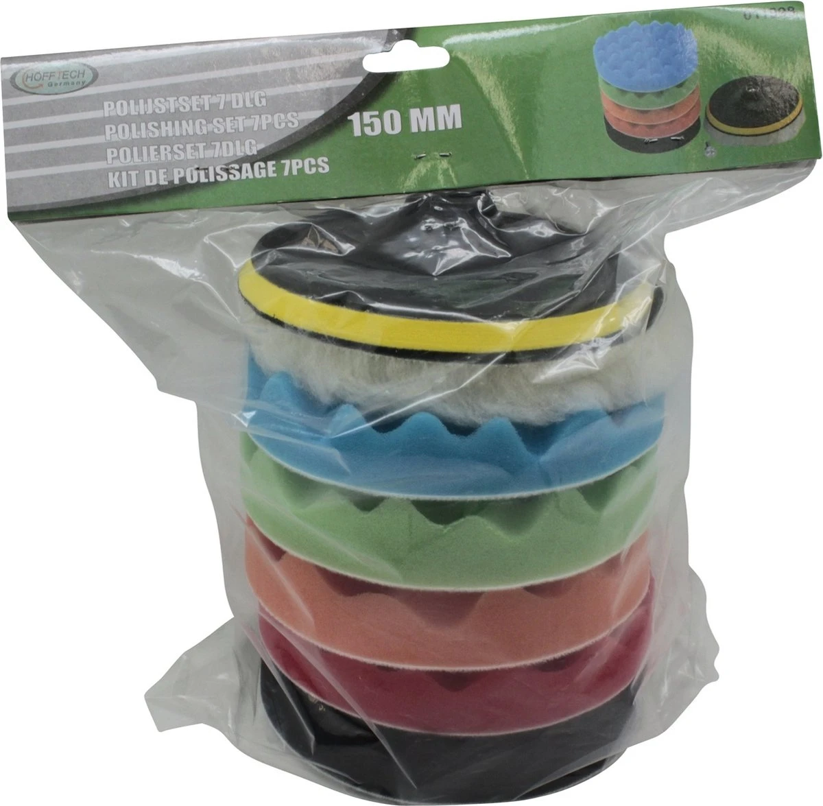 Hofftech Pollijst Schijven - 7 Delig - 150 Mm 2 Hofftech Pollijst Schijven - 7 Delig - 150 Mm - Afbeelding 2