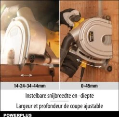 Powerplus POWX0650 Muurfrees - Sleufmachine - Sleuvenfrees - 1800W - 2x Ø150mm - Softstart - Zaagbladen Verstelbaar - Incl. Gereedschapskoffer, 2 Diamantzaagbladen En Stofzuigadaptor 11 Powerplus POWX0650 Muurfrees - Sleufmachine - Sleuvenfrees - 1800W - 2x Ø150mm - Softstart - Zaagbladen Verstelbaar - Incl. Gereedschapskoffer, 2 Diamantzaagbladen En Stofzuigadaptor -Makita || Merkloos || Stanley Verkoopwinkel 1200x1178 26