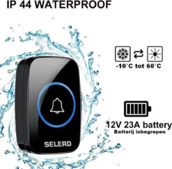 Draadloze Deurbel Met 1 Ontvanger - 3 Volume/38 Melodie - IP44 Waterdicht - Incl. Batterij - Deurbel Draadloos - Deurbellen - Deurbelset -Makita || Merkloos || Stanley Verkoopwinkel 1200x1178 31
