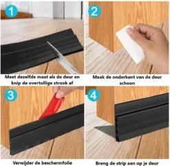 Huntex Zelfklevende Tochtstrip Voor Deuren - Zwart - 100 X 5 CM - Tochtstopper - Tochtband - Tochtrol Voor Deuren - Deurborstel - Tochtborstel -Makita || Merkloos || Stanley Verkoopwinkel 1200x1178 34