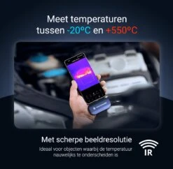 Techweise Warmtebeeldcamera Voor Android - -20ºC Tot +550ºC - 256x192 Pxs - Warmtecamera - Verlengde Garantie -Makita || Merkloos || Stanley Verkoopwinkel 1200x1178 6