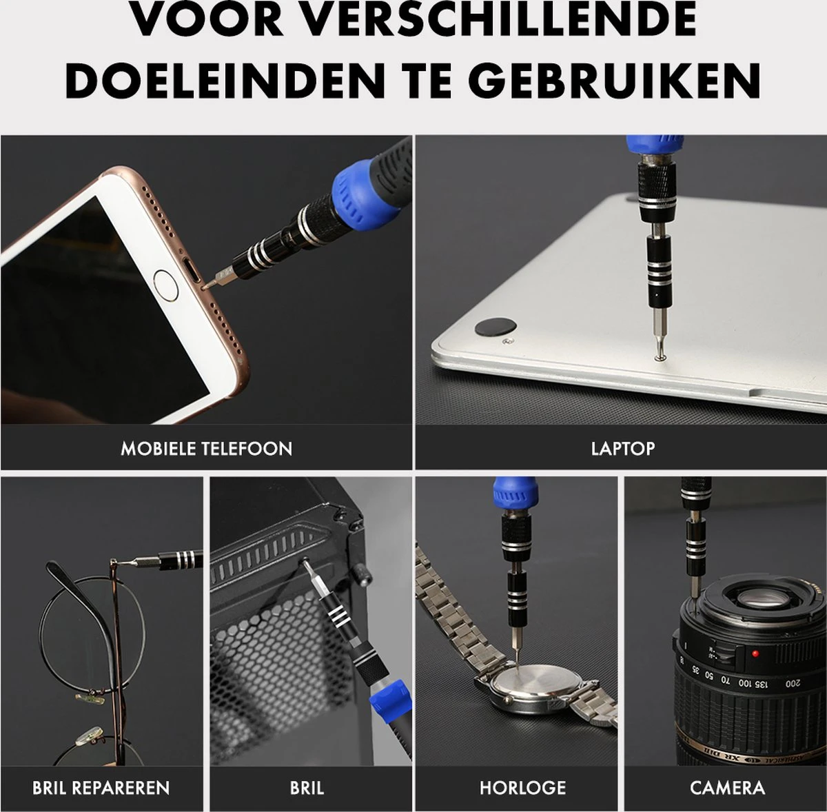 Brute Strength - 161 Delige Precisie Schroevendraaierset Magnetisch - Universeel - Magnetisch - Gereedschapset- Schroevendraaiers - Bitset Met Torx - Cadeau Voor Man 2 Brute Strength - 161 Delige Precisie Schroevendraaierset Magnetisch - Universeel - Magnetisch - Gereedschapset- Schroevendraaiers - Bitset Met Torx - Cadeau Voor Man - Afbeelding 2