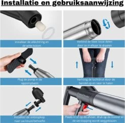 Merkloos FreeDrain® Professionele Luchtdruk Pomp Ontstopper - 4 Ontstoppingskoppen - Luchtdruk Meter - RVS - Gootsteenontstopper - Toilet - WC - Afvoer - Rioolontstopper - Ontstoppingsveer - Plopper - 0-8 Bar -Makita || Merkloos || Stanley Verkoopwinkel 1200x1179 10