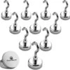 Brute Strength - Super Sterke Magnetische Ophanghaakjes - 20 Mm - 10 Stuks - Ophanghaken - Magneet Haakjes - Haak Magneten
