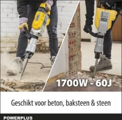 Powerplus POWX11861 Breekhamer - 1700W - 60 Joule - SDS Hex - Trilling Reductie - Incl. Gereedschapskoffer Met Wielen En 2 Beitels - Voor Beton En Steen 11 Powerplus POWX11861 Breekhamer - 1700W - 60 Joule - SDS Hex - Trilling Reductie - Incl. Gereedschapskoffer Met Wielen En 2 Beitels - Voor Beton En Steen -Makita || Merkloos || Stanley Verkoopwinkel 1200x1180 13