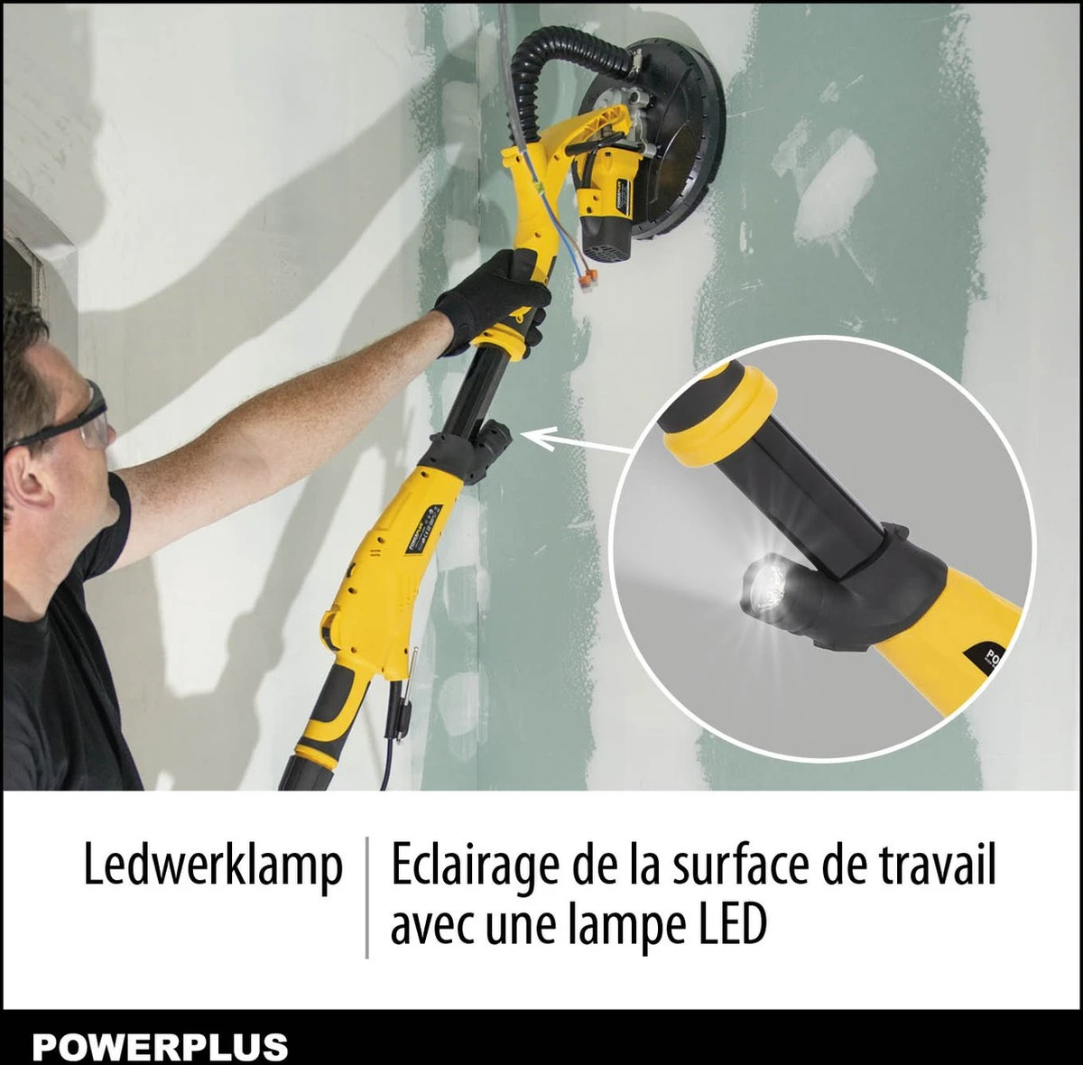 Powerplus POWX04761 Telescopische Langnekschuurmachine - 710W - Ø225mm - Incl. 6x Schuurpapier - Voor Plafond En Muur 4 Powerplus POWX04761 Telescopische Langnekschuurmachine - 710W - Ø225mm - Incl. 6x Schuurpapier - Voor Plafond En Muur - Afbeelding 4