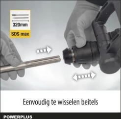 Powerplus POWX11831 Breekhamer - Boorhamer - Hamerboor En Beitel - 1300W - 18 Joule - SDS Max - Incl. Gereedschapskoffer En 2 Beitels - Voor Beton En Steen 8 Powerplus POWX11831 Breekhamer - Boorhamer - Hamerboor En Beitel - 1300W - 18 Joule - SDS Max - Incl. Gereedschapskoffer En 2 Beitels - Voor Beton En Steen -Makita || Merkloos || Stanley Verkoopwinkel 1200x1181 11