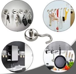 AWEMOZ® Magnetische Ophanghaakjes Zelfklevend - 10 Stuks - Ophanghaken - 15 KG Trekkracht - Zilver -Makita || Merkloos || Stanley Verkoopwinkel 1200x1181 2