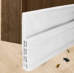 SOLITY® Aanpasbare Tochtstopper - Zelfklevende Tochtstrip Voor Deuren - Wit - 100 Cm X 5 Cm - Met 2 Alcoholische Doekjes