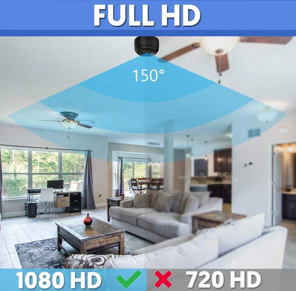 Kebidu® Smart Wifi IP Camera 1080P - Draadloos - Babyfoon - HD Video 3 Kebidu® Smart Wifi IP Camera 1080P - Draadloos - Babyfoon - HD Video - Afbeelding 3