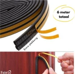 Tochtstrips Voor Deuren – 6 Meter Rol – Zwart – Tochtband Zelfklevend - D-profiel - Tochtstopper – Tochtband - Tochtstrip Deur – Deurborstel – Tochtstrip Raam – Tochtborstel – Tochtwering -Makita || Merkloos || Stanley Verkoopwinkel 1200x1182 29