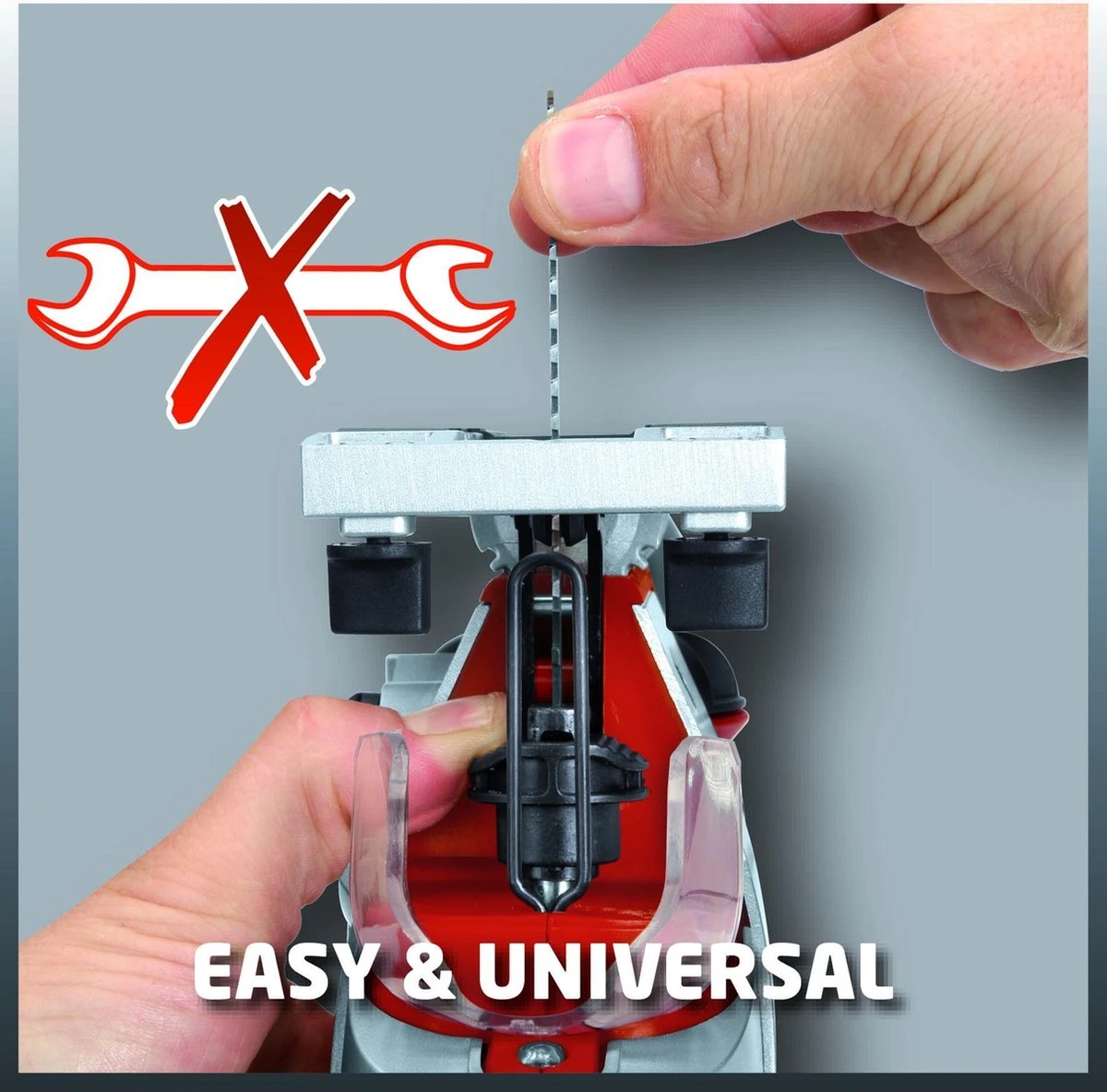 Einhell Accu Decoupeerzaag TE-JS 18 Li-Solo Power X-Change (Li-Ion - 18 V - Max. 80 Mm - 4-traps Pendelslag - Zuigadapter - Spaanbeschermer - LED-verlichting - Zonder Accu En Lader) 20 Einhell Accu Decoupeerzaag TE-JS 18 Li-Solo Power X-Change (Li-Ion - 18 V - Max. 80 Mm - 4-traps Pendelslag - Zuigadapter - Spaanbeschermer - LED-verlichting - Zonder Accu En Lader) - Afbeelding 20