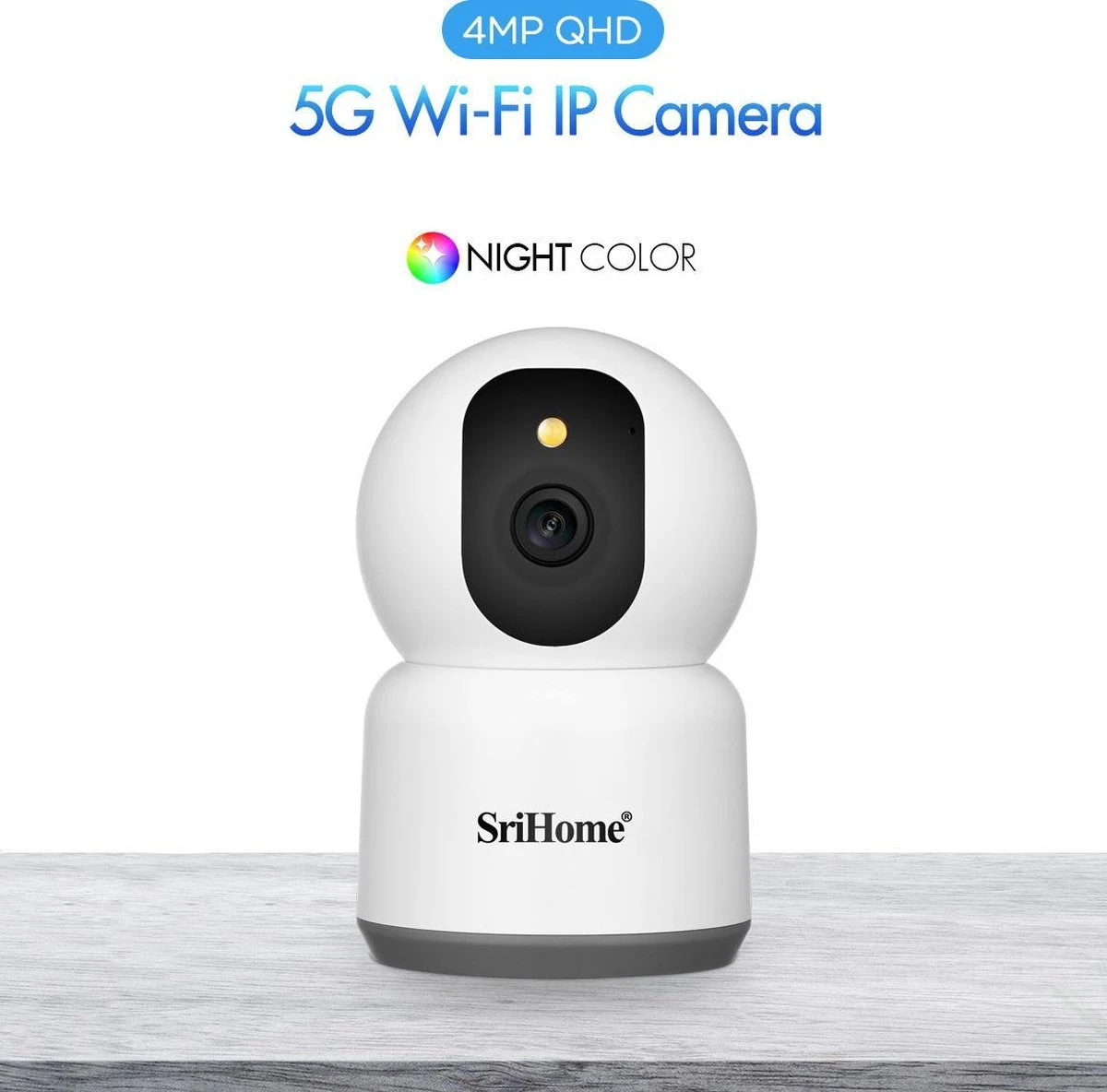 5Ghz 4MP Wifi IP Camera PTZ Bewakingscamera/babycamera Met Nachtvisie En SriHome App 4 5Ghz 4MP Wifi IP Camera PTZ Bewakingscamera/babycamera Met Nachtvisie En SriHome App - Afbeelding 4