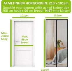 VITAMO Magnetisch Vliegengordijn - Premium Glasvezel Horgordijn - Deurhor - Deurgordijn - 210 X 101 Cm - Wit 14 VITAMO Magnetisch Vliegengordijn - Premium Glasvezel Horgordijn - Deurhor - Deurgordijn - 210 X 101 Cm - Wit -Makita || Merkloos || Stanley Verkoopwinkel 1200x1185 28