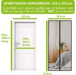 VITAMO Magnetisch Vliegengordijn - Premium Glasvezel Horgordijn - Deurhor - Deurgordijn - 210 X 101 Cm - Zwart -Makita || Merkloos || Stanley Verkoopwinkel 1200x1185 29