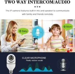 Wifi 360eyes Camera - 1080p-5G-Beveiligingscamera - IP Camera - Camerabewaking - E27 Dikke Fitting- Spy Camera - 2-Weg Audio - Beweeg En Geluidsdetectie - Nachtvisie - Draadloos - Huisdiercamera - Opslag In Cloud & App - Lamp - 360graden -Makita || Merkloos || Stanley Verkoopwinkel 1200x1186 19