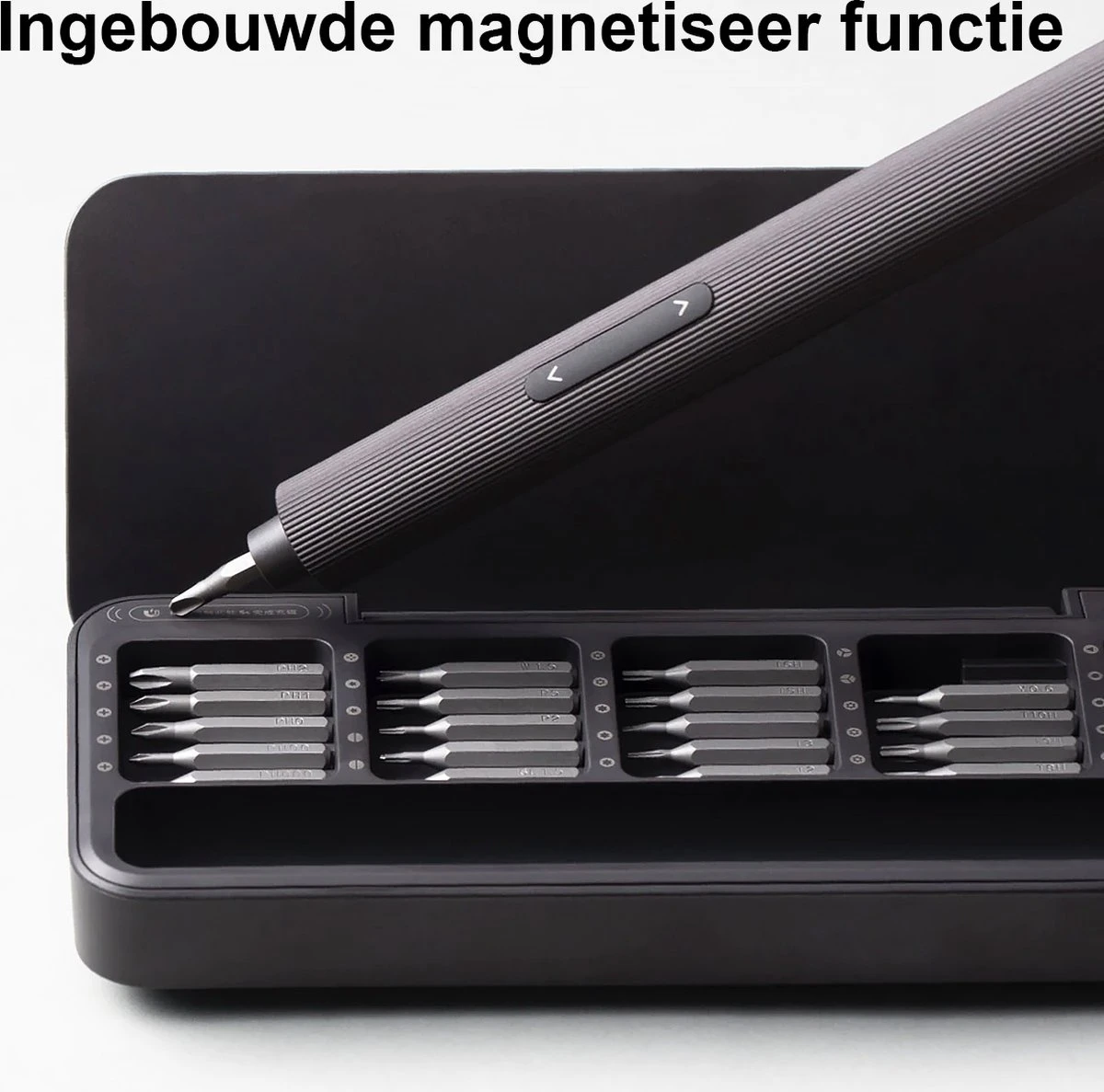 Hoto - Precisie Elektrische Schroevendraaier Set + Magnetische Mat – 25 Bits Hoge Kwaliteit - USB-C Oplaadbaar – Voor Professionele Reparatie - Zwart 14 Hoto - Precisie Elektrische Schroevendraaier Set + Magnetische Mat – 25 Bits Hoge Kwaliteit - USB-C Oplaadbaar – Voor Professionele Reparatie - Zwart - Afbeelding 14