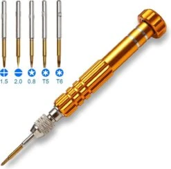 MMOBIEL 5-in-1 Multifunctionele Precisie Schroevendraaier Met Magnetische Bitjes Voor Brillen, Horloge, Smartphone En Tablet Reparatie