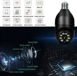 PuroTech Beveiligingscamera Zwart - IP Camera - E27 Dikke Fitting- Spy Camera - 2-Weg Audio - Beweeg En Geluidsdetectie - Nachtvisie - Draadloos - Huisdiercamera - Opslag In Cloud & App - Lamp Camera - 360 Graden Panoramisch 20 PuroTech Beveiligingscamera Zwart - IP Camera - E27 Dikke Fitting- Spy Camera - 2-Weg Audio - Beweeg En Geluidsdetectie - Nachtvisie - Draadloos - Huisdiercamera - Opslag In Cloud & App - Lamp Camera - 360 Graden Panoramisch -Makita || Merkloos || Stanley Verkoopwinkel 1200x1188 30