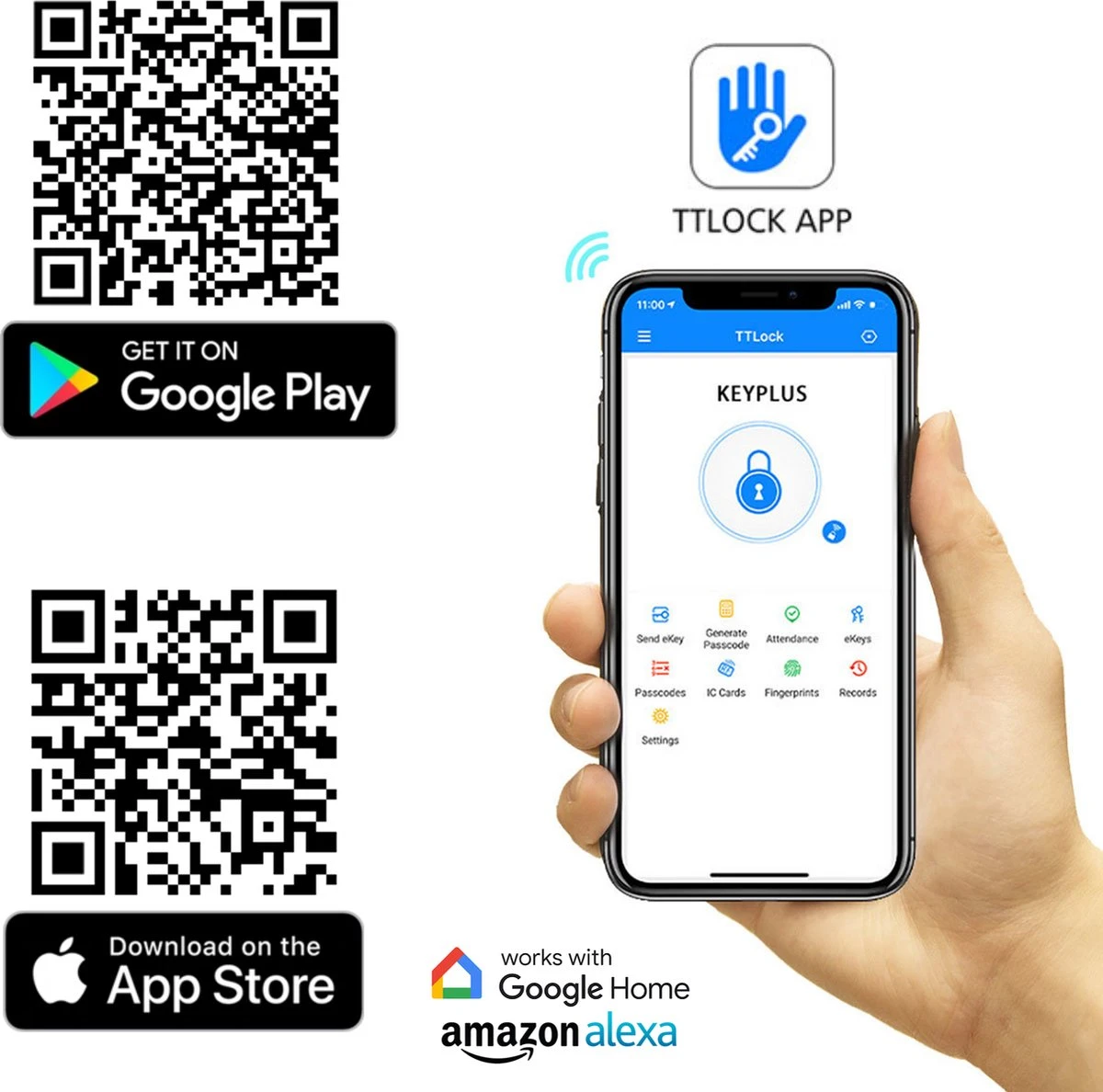 Merkloos Flient Smart Doorlock - Slimme Deurslot - Deurklink Met Vingerafdruk - Met APP & WiFi - BlueTooth - Kantoor Slot - Zwart - Anti Inbraak - TT LockApp 11 Merkloos Flient Smart Doorlock - Slimme Deurslot - Deurklink Met Vingerafdruk - Met APP & WiFi - BlueTooth - Kantoor Slot - Zwart - Anti Inbraak - TT LockApp - Afbeelding 11