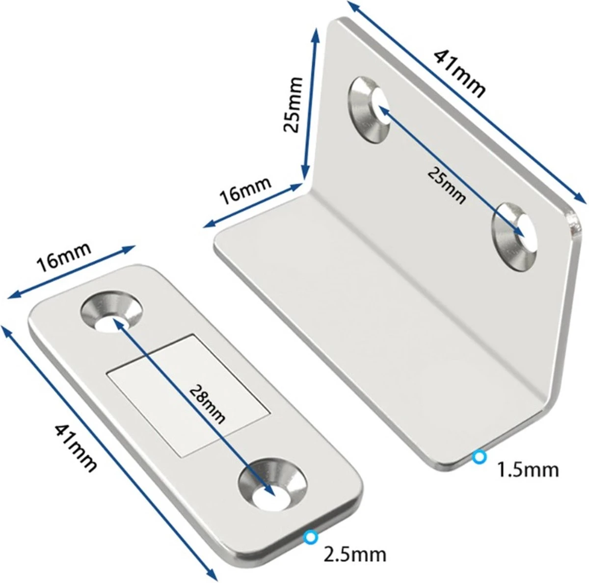 TLVX Magneetsnapper / Hoek Magneet / 1 Set / Zinaps / Magneet / Lade Magneet Sluiting / Zelfklevende Deurmagneet / Magneet Kast Deur / Kastdeuren Magneet / Kabinet Magnetisch / Zilveren Magneet / Magnetische Sluitingsdeur / Deur Sluiting Magneet 3 TLVX Magneetsnapper / Hoek Magneet / 1 Set / Zinaps / Magneet / Lade Magneet Sluiting / Zelfklevende Deurmagneet / Magneet Kast Deur / Kastdeuren Magneet / Kabinet Magnetisch / Zilveren Magneet / Magnetische Sluitingsdeur / Deur Sluiting Magneet - Afbeelding 3