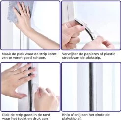 Merkloos Tochtstrip - Tochtstopper - Tochtrol - Tochtband Zelfklevend - Tochtstrips Voor Deuren - Deur En Raam - Tochtborstel - Rol - 5 Meter -Makita || Merkloos || Stanley Verkoopwinkel 1200x1189 30