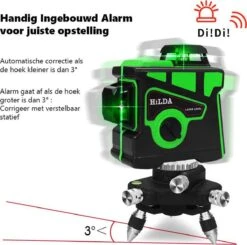 Hilda Zelfnivellerende Kruislijnlaser Met 12 Lijnen - Inclusief Muurbeugel En 360 Graden Statief - Groene Lasers - Waterproof - Laserwaterpas - Met Opbergkoffer 14 Hilda Zelfnivellerende Kruislijnlaser Met 12 Lijnen - Inclusief Muurbeugel En 360 Graden Statief - Groene Lasers - Waterproof - Laserwaterpas - Met Opbergkoffer -Makita || Merkloos || Stanley Verkoopwinkel 1200x1189 9