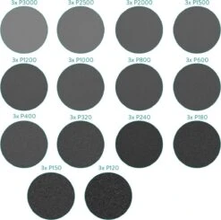 Navaris Schuurpapier - 42 Stuks - Voor Nat En Droog Gebruik - Geschikt Voor Handschuren - 93 X 230 Mm - Korrelgrootte P120-P3000 - Waterproof -Makita || Merkloos || Stanley Verkoopwinkel 1200x1191 18