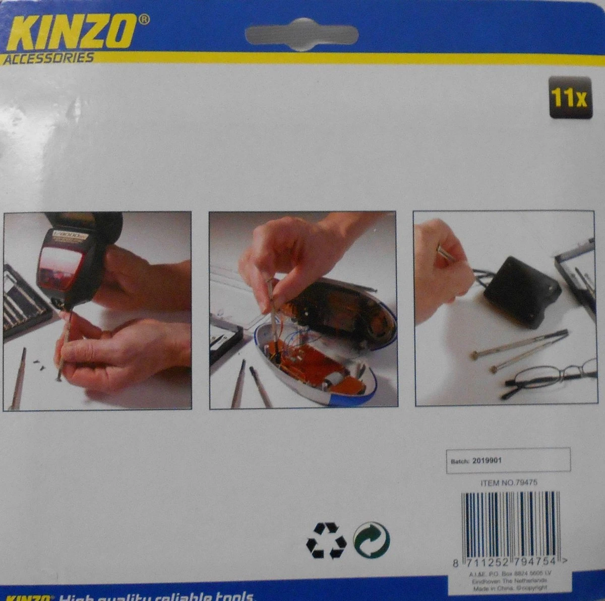 Kinzo 11-delige Precisie Schroevendraaier 2 Kinzo 11-delige Precisie Schroevendraaier - Afbeelding 2