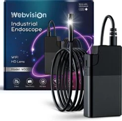 Webvision Inspectiecamera Dubbele Lens 5M – Endoscoop – Inspectie Camera – Endoscoop Camera – Voor Android/IOS - IP68 Waterdicht - 1080P HD