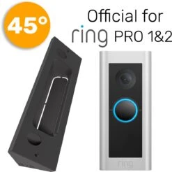 Umake // Ring Pro 1 & 2 Hoekbeugel 45° // Zwart Kunststof // Inclusief Schroeven