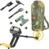 MacGyver 4-delige Metaaldetector Set – Detectie Apparaat Met Unieke Pinpointer – 10x25 Verrekijker – Schep Pikhouweelset – Waterdichte DryBag Backpack
