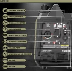 YSONIC YS4000i Inverter Generator - 3.3KW - 230V - 2xUSB - Autolader En Parallel Poort - Fluisterstil 62 DB - Olie En Overload Alarm -Makita || Merkloos || Stanley Verkoopwinkel 1200x1194 23