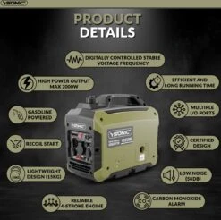 YSONIC YS2300i Inverter Generator - 2KW - 230V - USB - Autolader En Parallel Poort - Fluisterstil 58 DB -Olie En Overload Alarm 11 YSONIC YS2300i Inverter Generator - 2KW - 230V - USB - Autolader En Parallel Poort - Fluisterstil 58 DB -Olie En Overload Alarm -Makita || Merkloos || Stanley Verkoopwinkel 1200x1194 31