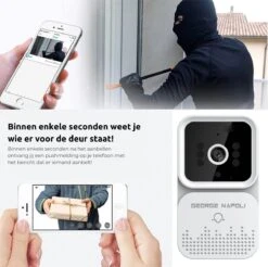 George Napoli Video Deurbel - Draadloze Deurbel – Deurbel Met Camera - WiFi Deurbel - Infrarood - USB C Oplaadbaar - Met Gong - Wit 12 George Napoli Video Deurbel - Draadloze Deurbel – Deurbel Met Camera - WiFi Deurbel - Infrarood - USB C Oplaadbaar - Met Gong - Wit -Makita || Merkloos || Stanley Verkoopwinkel 1200x1194 40