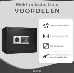 Earkings Kluis 30x38x30 Cm Met Cijferslot - Kluis Elektronisch Geldkist - Inclusief Bevestigingsmateriaal, Twee Noodsleutels En Alarm Slot - 25.7L -Makita || Merkloos || Stanley Verkoopwinkel 1200x1195 43