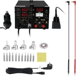 Uten 853D 3in1 Soldeerstation Digitaal Set - 760 Watt - Led Display - Soldeerstation Heteluchtpistool - Mit Verwisselbare Luchtuitlaten 4 Stukken - Soldeerbout Elektrisch - 200-480°c - Voor Smd Componenten -Makita || Merkloos || Stanley Verkoopwinkel 1200x1197 28