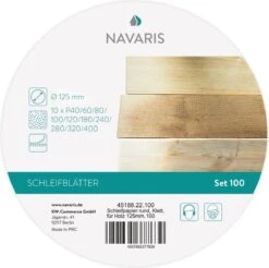 Navaris 100x Rond Schuurpapier - Voor Schuurmachines - Klittenbandbevestiging - 125 Mm - Korrel 40-400 - Schuurschijven Voor Hout, Metaal En Meer -Makita || Merkloos || Stanley Verkoopwinkel 1200x1197 29